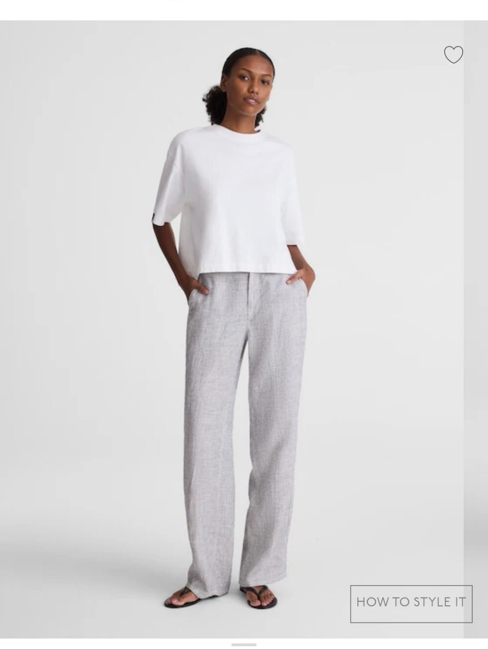 Madewell Zoe Relaxed Straight linen pant black white mini stripe 14
